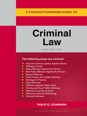 cover image of A Straightforward Guide to Criminal Law